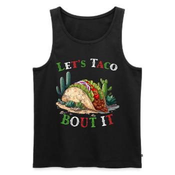 Drôle de tacos disant nourriture mexicaine Cinco de - Débardeur bio Premium Homme - noir - Devant - Michal (187cm)