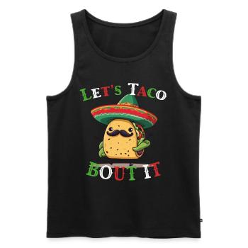 Drôle de tacos Dicton Cinco De Mayo Mexicain - Débardeur bio Premium Homme - noir - Devant - Michal (187cm)