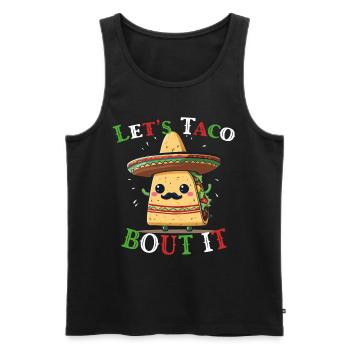 Funny Taco Saying Cinco De Mayo Lover - Men's Premium Organic Tank Top - black - Front - Michal (187cm)