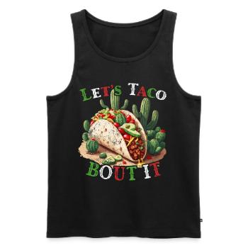 Drôle de tacos Dicton Cinco De Mayo Mexicain - Débardeur bio Premium Homme - noir - Devant - Michal (187cm)