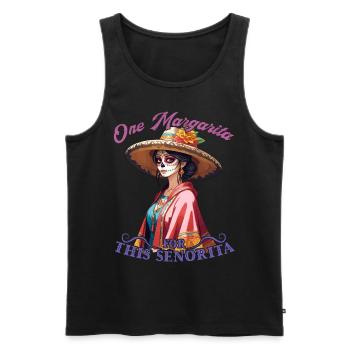 Funny Margarita Design Cinco de Mayo Lover - Men's Premium Organic Tank Top - black - Front - Michal (187cm)