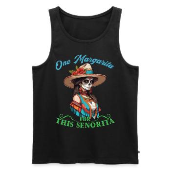 Senorita Braucht Margarita Cinco De Mayo Design - Männer Premium Bio Tank Top - Schwarz - Vorne - Michal (187cm)