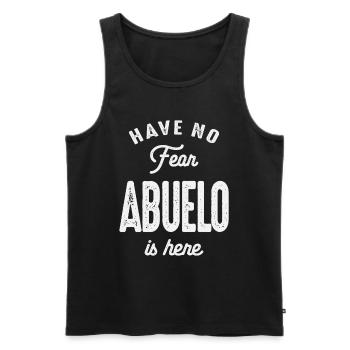 Have No Fear Abuelo is Here - Father's Day - Men's Premium Organic Tank Top - black - Front - Michal (187cm)