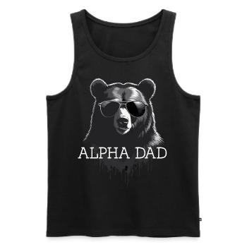 Alpha Dad Lustiger Vater Perfekter Style - Männer Premium Bio Tank Top - Schwarz - Vorne - AI Model Male 178 light (178cm)