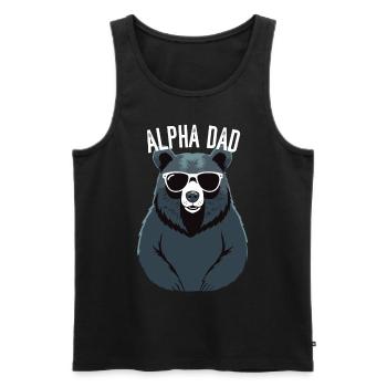 Alpha Dad Lustiger Vater Perfekter Style - Männer Premium Bio Tank Top - Schwarz - Vorne - AI Model Male 178 light (178cm)