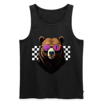 Bears Father Funny Style Perfect Father's Day - Men's Premium Organic Tank Top - black - Front - Michal (187cm)