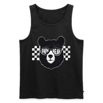 Bären Vater Lustiger Vater Perfekter Style - Männer Premium Bio Tank Top - Schwarz - Vorne - AI Model Male 178 light (178cm)