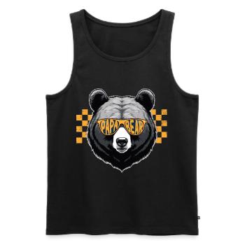 Bären Vater Lustiger Vater Perfekter Style - Männer Premium Bio Tank Top - Schwarz - Vorne - AI Model Male 178 light (178cm)