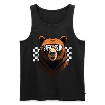 Bears Father Funny Style Father's Day Birthday - Men's Premium Organic Tank Top - black - Front - Michal (187cm)