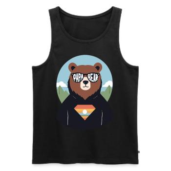 Bears Dad Funny Dad Perfect Style - Men's Premium Organic Tank Top - black - Front - Michal (187cm)