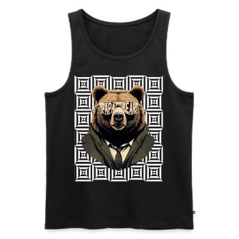 Bears Father Funny Father Perfect Style - Men's Premium Organic Tank Top - black - Front - Michal (187cm)