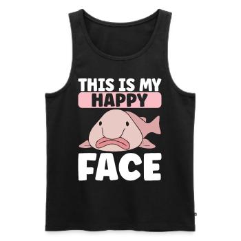 Cute Blob Fish Ugly Fish - Men's Premium Organic Tank Top - black - Front - Michal (187cm)