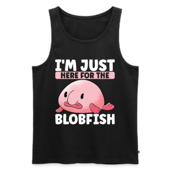 Cute Blob Fish Ugly Fish - Men's Premium Organic Tank Top - black - Front - Michal (187cm)