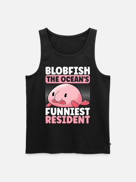 Cute Blob Fish Ugly Fish - Men's Premium Organic Tank Top - black