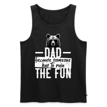 Humorous Father Saying Funny Dad - Men's Premium Organic Tank Top - black - Front - AI Model Male 178 light (178cm)