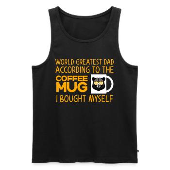 Humorous Father's Day Saying Funny Dad Style - Men's Premium Organic Tank Top - black - Front - Michal (187cm)