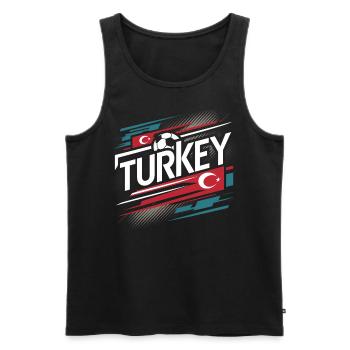 Turkey Gift Turkey Football Soccer Europe Turk - Men's Premium Organic Tank Top - black - Front - Michal (187cm)