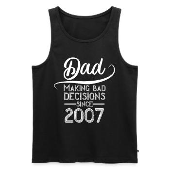 Dad's bad decision Year of birth 2007 - Men's Premium Organic Tank Top - black - Front - Michal (187cm)