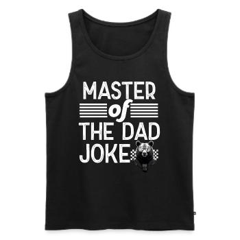 Papa Joke Master Drôle Papa Design Parfait - Débardeur bio Premium Homme - noir - Devant - Michal (187cm)