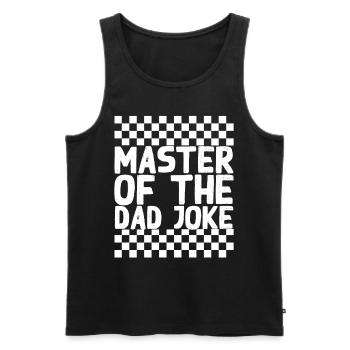 Blagues Maître Drôle Papa Style Parfait - Débardeur bio Premium Homme - noir - Devant - Michal (187cm)