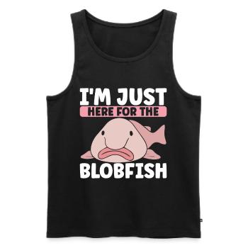 Poisson blob mignon poisson laid - Débardeur bio Premium Homme - noir - Devant - Michal (187cm)