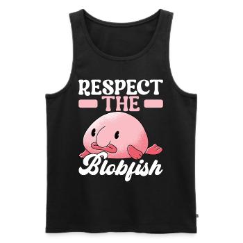 Poisson blob mignon poisson laid - Débardeur bio Premium Homme - noir - Devant - Michal (187cm)