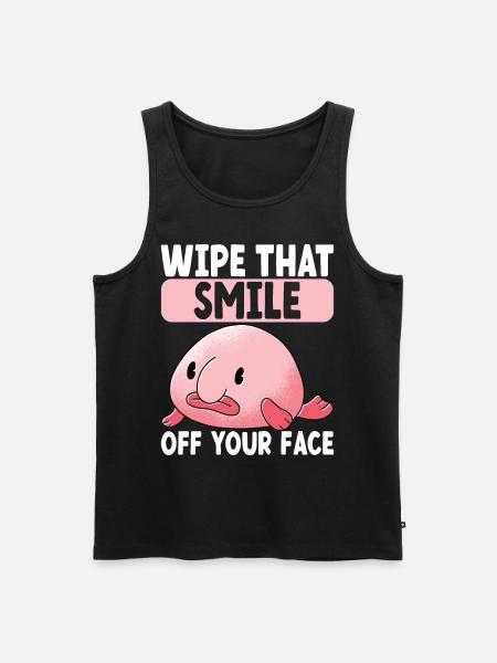 Cute Blob Fish Ugly Fish - Men's Premium Organic Tank Top - black