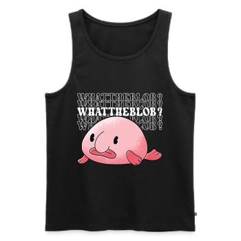 Poisson blob mignon poisson laid - Débardeur bio Premium Homme - noir - Devant - Michal (187cm)