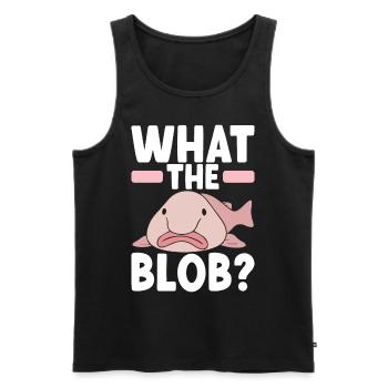 Poisson blob mignon poisson laid - Débardeur bio Premium Homme - noir - Devant - Michal (187cm)