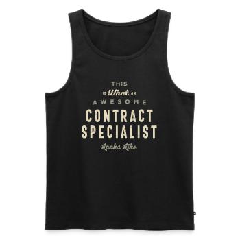 Awesome Contract Specialist - Men's Premium Organic Tank Top - black - Front - Michal (187cm)