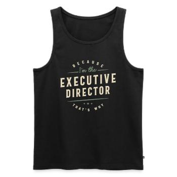 Proud Executive Director - Men's Premium Organic Tank Top - black - Front - AI Model Male 178 light (178cm)