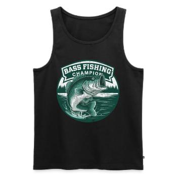 Bass Fishing Champion Design for Anglers - Men's Premium Organic Tank Top - black - Front - Michal (187cm)