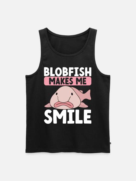 Cute Blob Fish Ugly Fish - Men's Premium Organic Tank Top - black