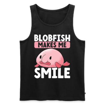 Poisson blob mignon poisson laid - Débardeur bio Premium Homme - noir - Devant - Michal (187cm)
