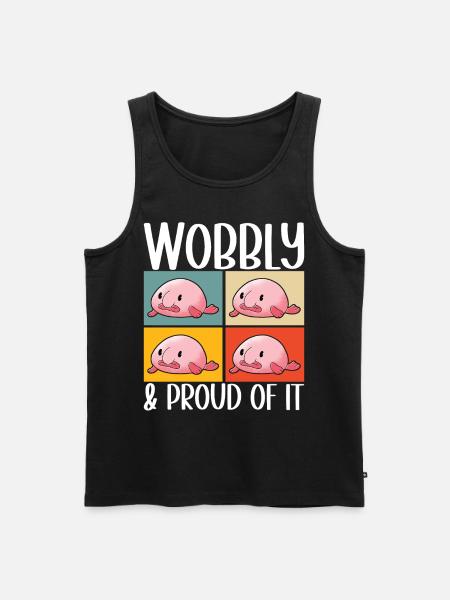 Cute Blob Fish Ugly Fish - Men's Premium Organic Tank Top - black