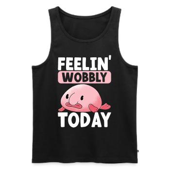 Poisson blob mignon poisson laid - Débardeur bio Premium Homme - noir - Devant - Michal (187cm)