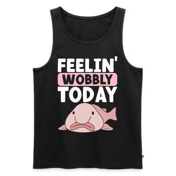 Cute Blob Fish Ugly Fish - Men's Premium Organic Tank Top - black - Front - Michal (187cm)