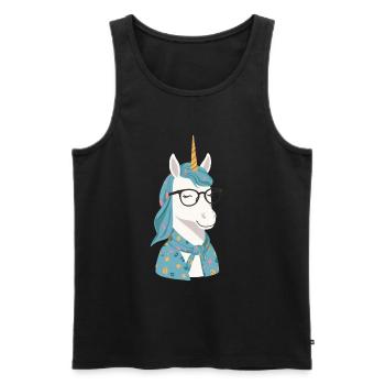 Unicorn Mom Funny Unicorns Loving Mom - Men's Premium Organic Tank Top - black - Front - AI Model Male 178 light (178cm)