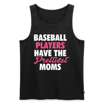 baseball Players Prettiest Moms t-shirt - Men's Premium Organic Tank Top - black - Front - Michal (187cm)
