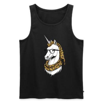Unicorn Mom Funny Mom Unicorns Loving Mom - Men's Premium Organic Tank Top - black - Front - AI Model Male 178 light (178cm)