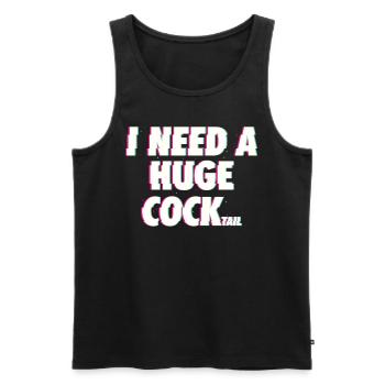 SarcasticNaughty cocktail lover t-shirt - Men's Premium Organic Tank Top - black - Front - AI Model Male 178 light (178cm)