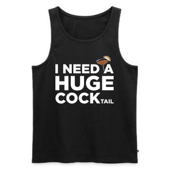 SarcasticNaughty cocktail lover t-shirt - Men's Premium Organic Tank Top - black - Front - AI Model Male 178 light (178cm)