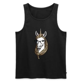 Einhorn Mama Lustige Mom Muttertag - Männer Premium Bio Tank Top - Schwarz - Vorne - AI Model Male 178 light (178cm)
