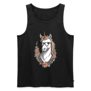 Licorne Maman Maman Drôle Maman Cadeau de Fête des Mères - Débardeur bio Premium Homme - noir - Devant - Michal (187cm)