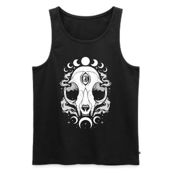 Mystical Star Moon Cat - Men's Premium Organic Tank Top - black - Front - AI Model Male 178 light (178cm)