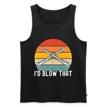Clarinet Wind Instrument Clarinet player - Men's Premium Organic Tank Top - black - Front - AI Model Male 178 light (178cm)