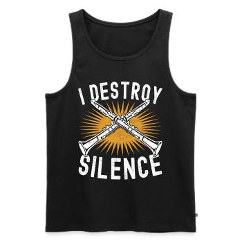 Clarinet Wind Instrument Clarinet player - Men's Premium Organic Tank Top - black - Front - AI Model Male 178 light (178cm)