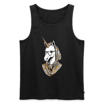 Licorne Maman Drôle Maman Fête des Mères Licornes - Débardeur bio Premium Homme - noir - Devant - Michal (187cm)