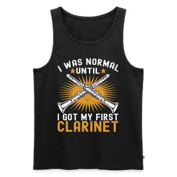 Clarinet Wind Instrument Clarinet player - Men's Premium Organic Tank Top - black - Front - AI Model Male 178 light (178cm)