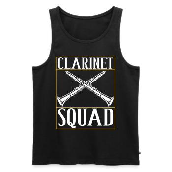 Clarinet Wind Instrument Clarinet player - Men's Premium Organic Tank Top - black - Front - AI Model Male 178 light (178cm)